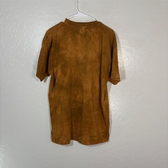Vintage The Mountain Shirt Mens Large Brown Tie Dye Bear Native Graphic 1999 90s - Picture 5 of 7